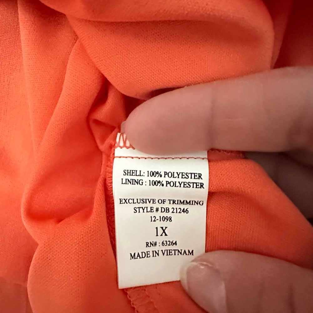 Dressbarn Red Sheer Striped Blouse - Picture 8 of 8